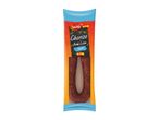 Packaged sweet chorizo from León, 260g, with a clear window showing the sausage.