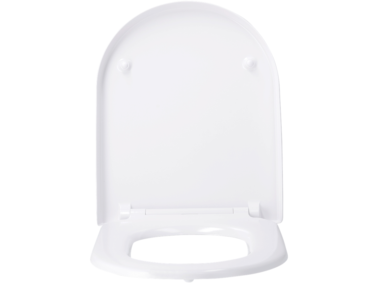 Weißer LIVARNO Duroplast WC-Sitz mit hochgeklapptem Deckel