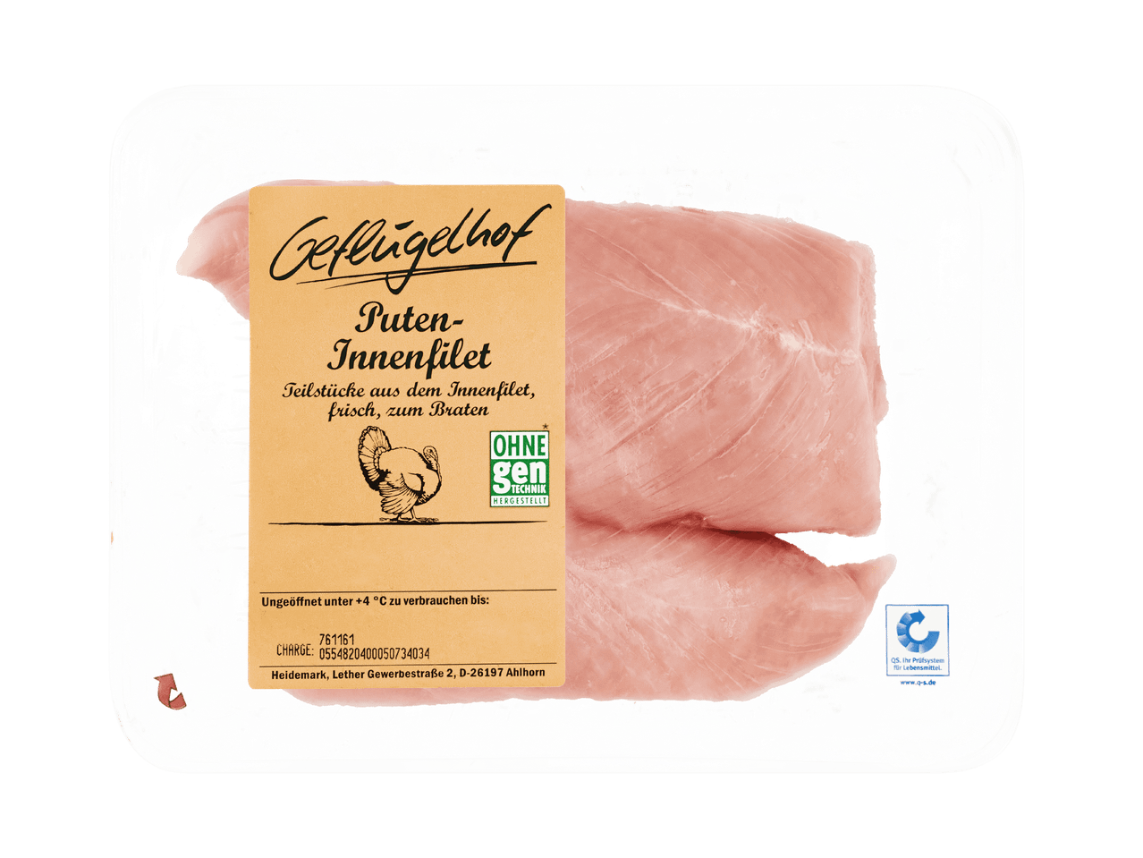 Geflügelhof Puten-Innenfilet, frisch, zum Braten, ohne Gentechnik hergestellt