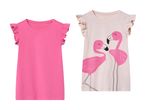 To søde flamingo-kjoler til piger.