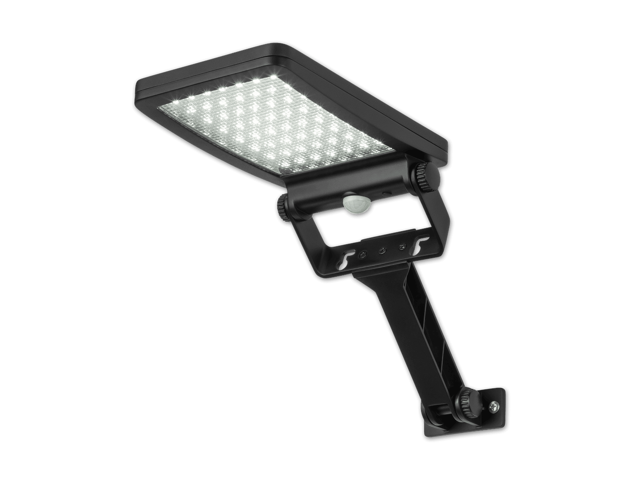 Schwarze LED-Solarleuchte mit Bewegungssensor