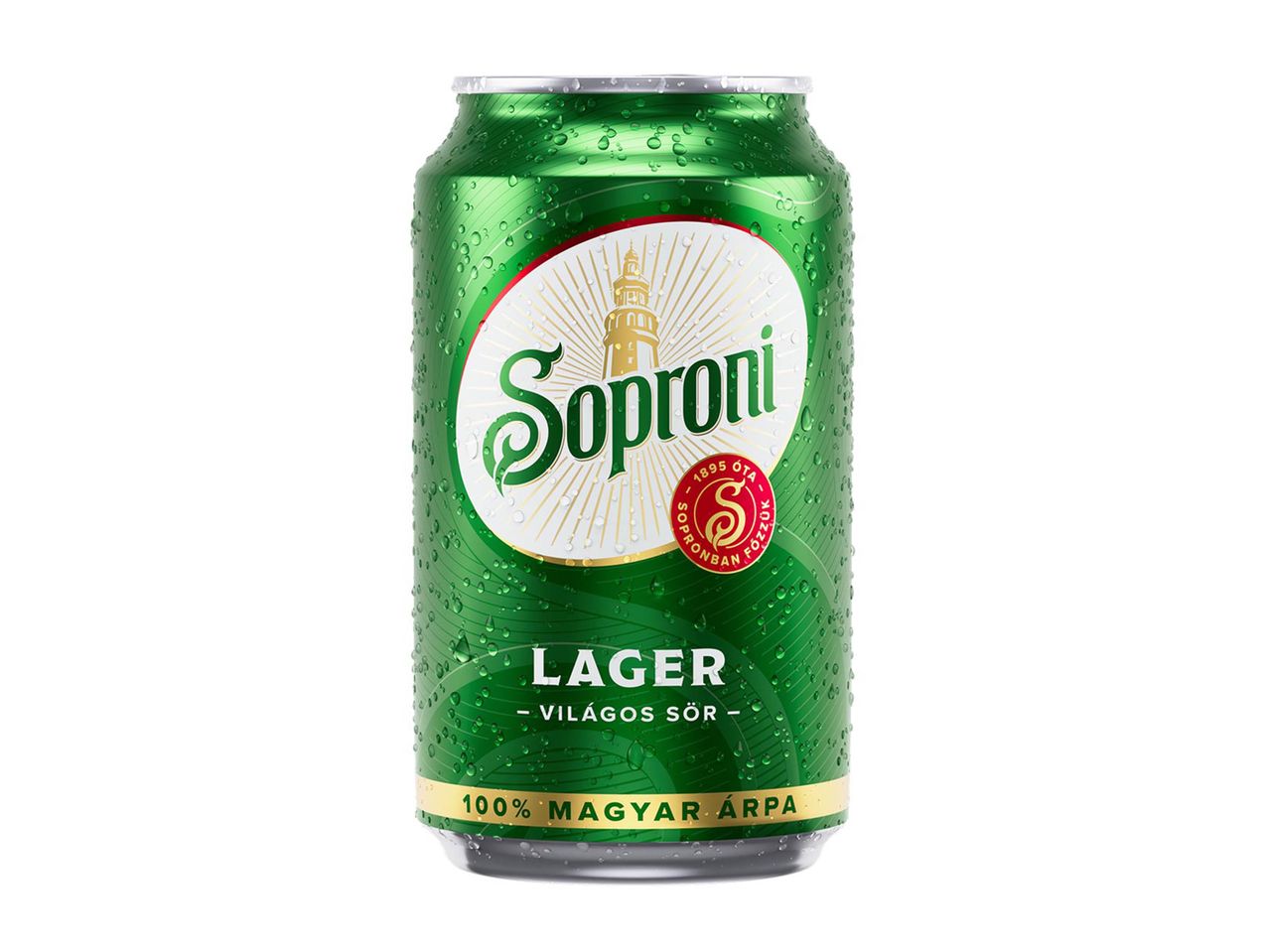 Soproni Lager sör konzervdoboz.