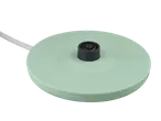 Base de chaleira verde claro com conector central preto e cabo de alimentação branco