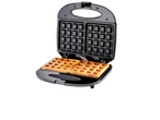 Fresh waffles in an electric waffle maker.
