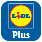 Lidl Plus logotip na modri podlagi.