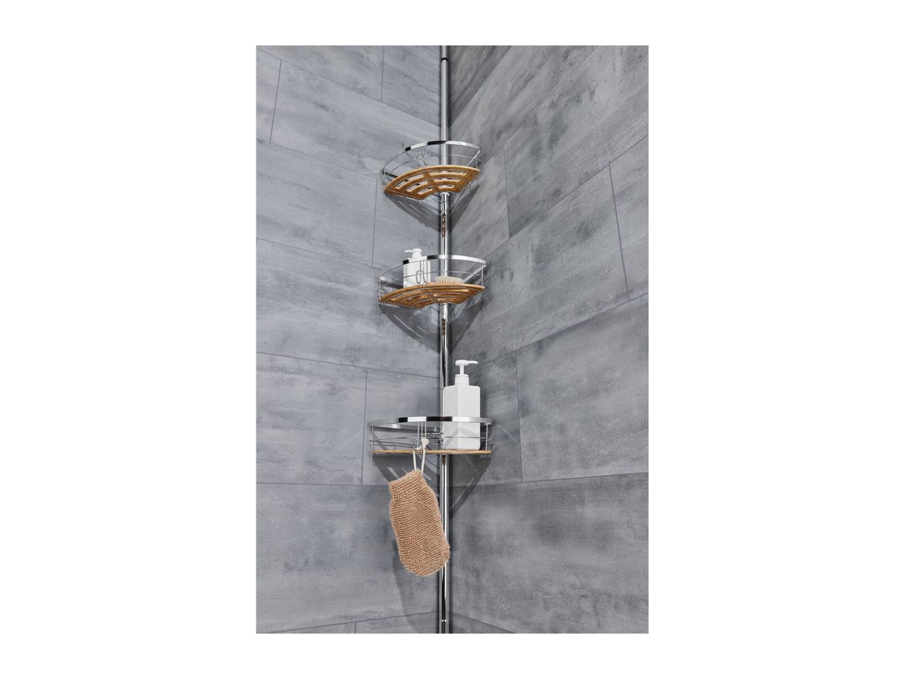 Go to full screen view: Livarno Home Extendable Bathroom Caddy - Image 3