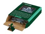 Open box of 60 chipboard screws, 5.0 x 50mm, with a screwdriver bit.