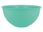 Uma tigela de plástico verde-menta.