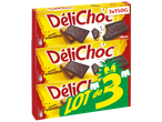 Boîte de biscuits au chocolat noir croustillant, vendus par lot de 3.