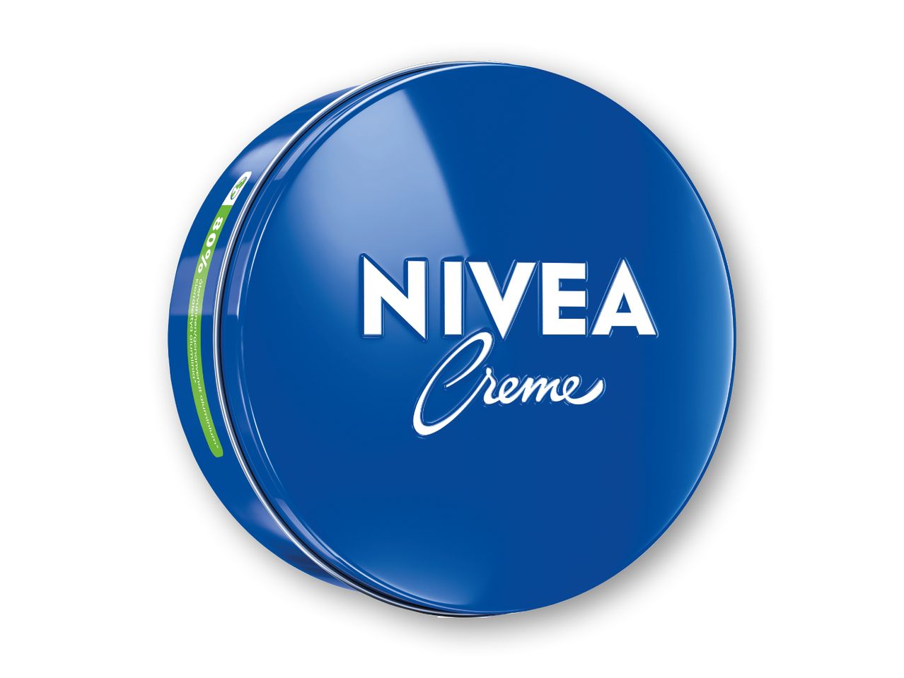 Nivea Creme dåse med 80% genanvendt aluminium.
