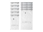 A set of clear vacuum storage bags with a 'MAX' fill line and instructions.