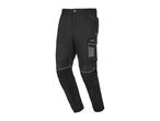 Black Parkside work trousers with reflective details and multiple pockets