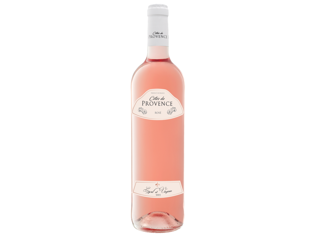 Bouteille de rosé Côtes de Provence.