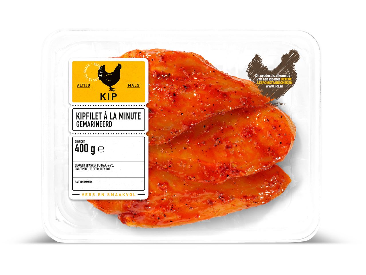Lidl gemarineerde kipfilets, klaar in een minuut.