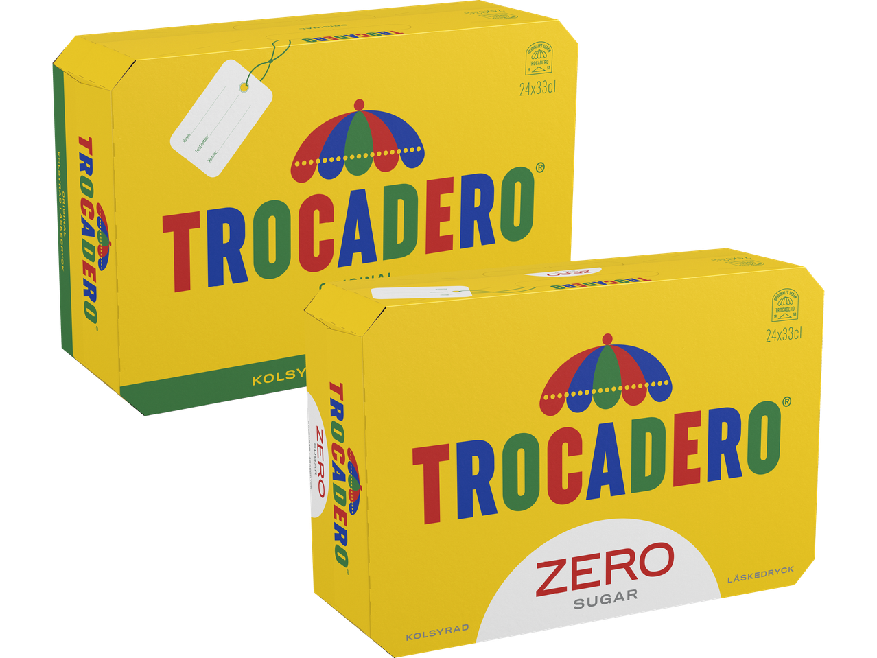 Två paket Trocadero, original, zero .