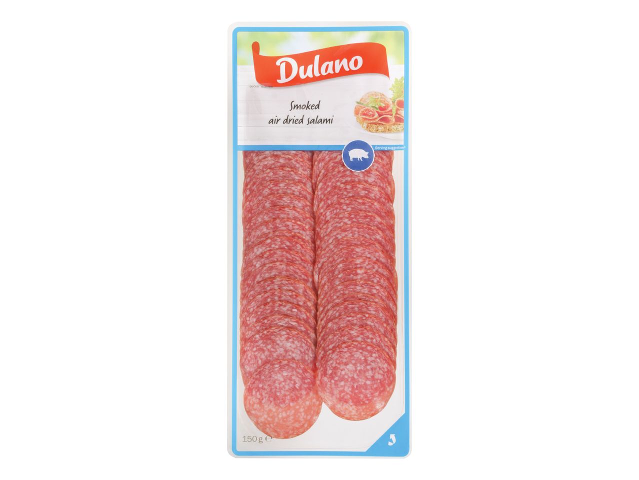 Paket dimljene, na zraku sušene salame Dulano.
