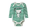 Snoopy 'Be Strong' striped baby bodysuit