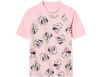 Pink Minnie Mouse short-sleeved rash guard.
