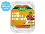 Vemondo plant-based chicken drumsticks: 33g protein per pack.
