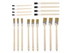 Set di pennelli per pittura, con setole naturali e manici in legno.