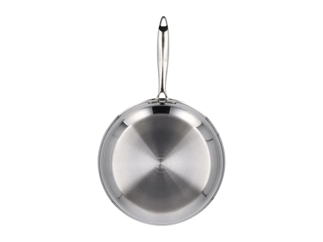 SilverCrest stainless steel frying pan, bottom view