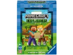 Minecraft Explorers cooperative card game box featuring Steve and Alex with a map.