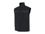 Dark blue work vest with reflective stripe and multiple pockets