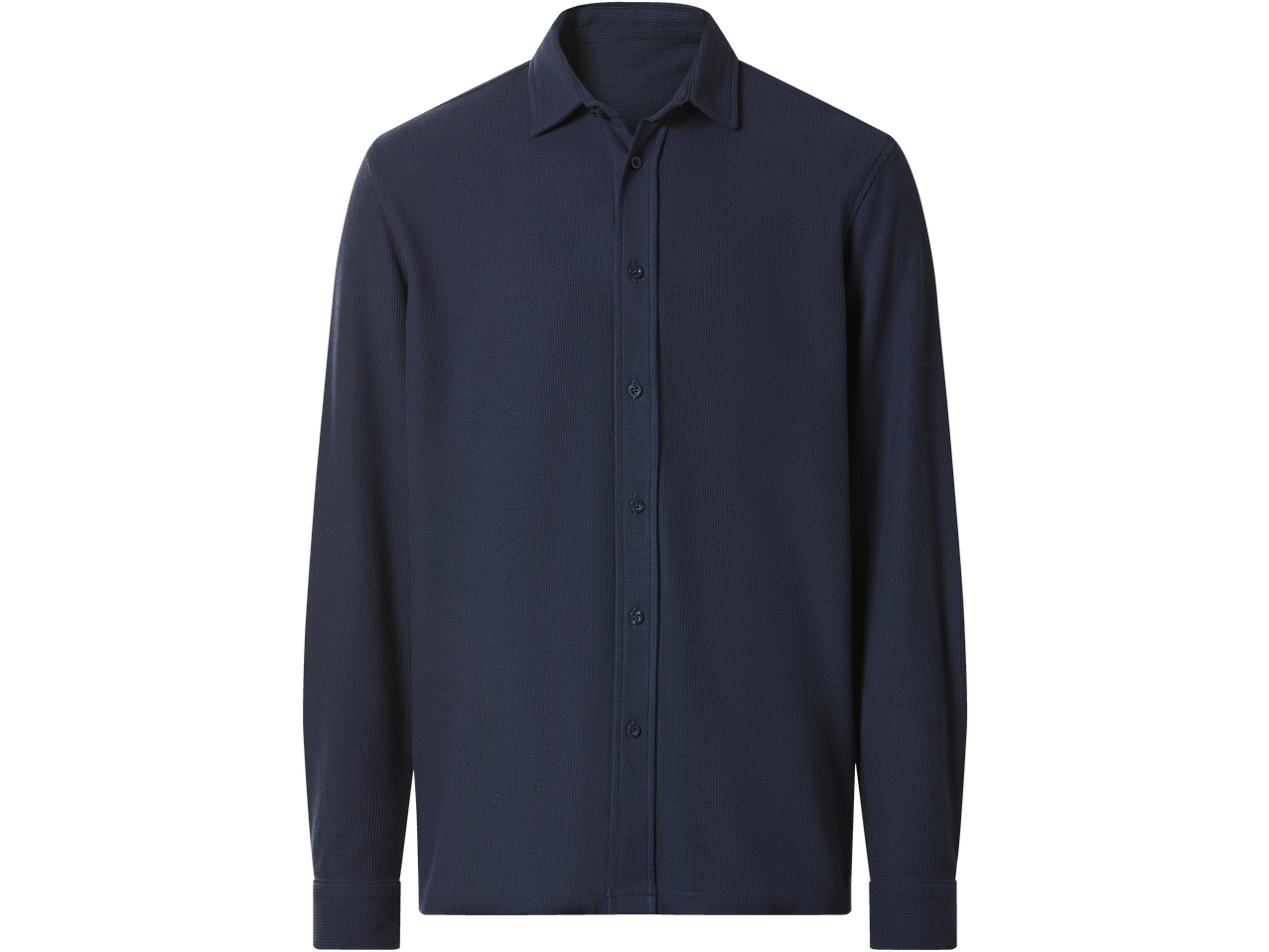 Esmara vyriški tamsiai mėlyni laisvalaikio marškiniai ilgomis rankovėmis su sagomis