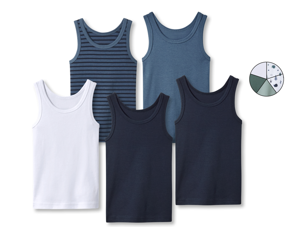 Canotta da bambino, 5 pezzi