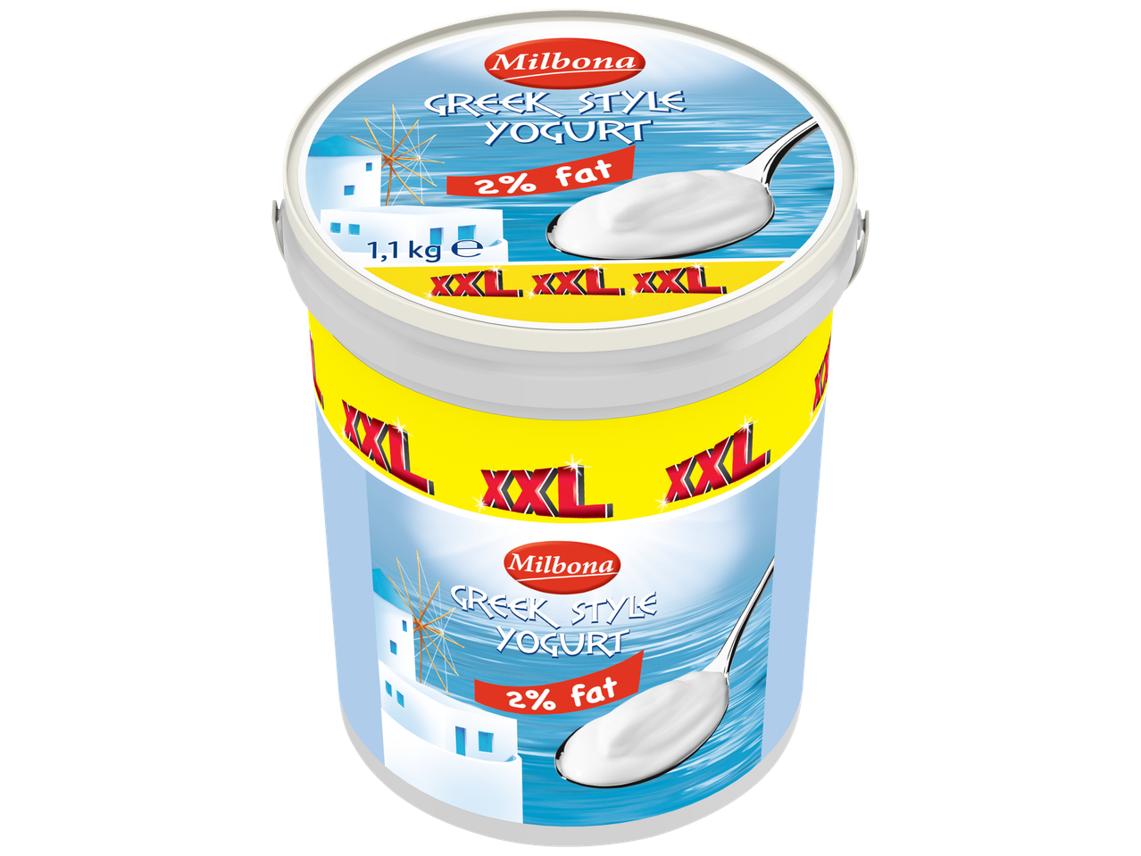 Iaurt grecesc Milbona XXL, 2% grăsime, 1,1 kg