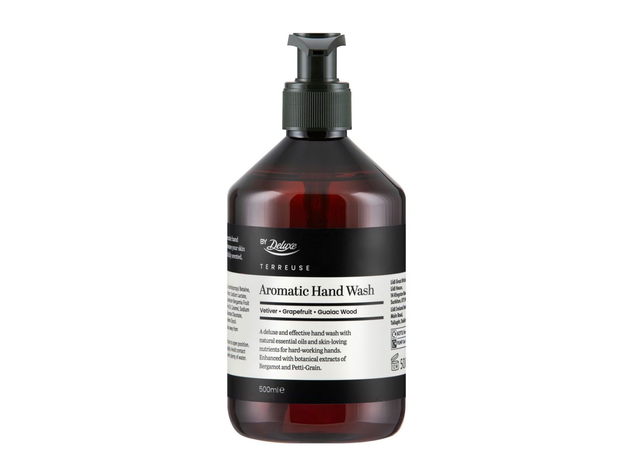 By Deluxe Terreuse Aromatic Hand Wash with Vetiver, Grapefruit, and Guaiac Wood, 500ml