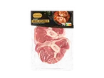 Frisches Kalbs-Ossobuco in einer Verpackung mit Nutri-Score A und Serviervorschlag.