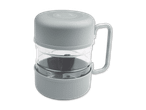 Eine graue Baby-Trinkflasche mit Henkel von Philips Avent.