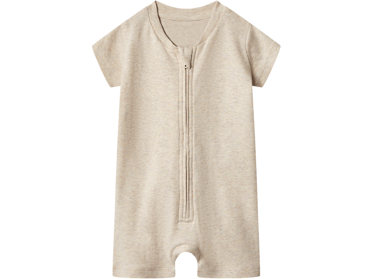 LUPILU beež lühikeste varrukatega beebi magamiskombe lukuga