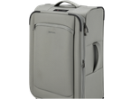 Esmara light grey trolley suitcase with front pocket and combination lock.