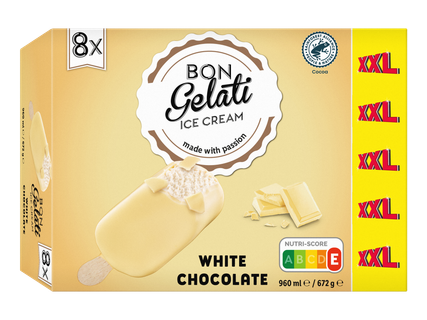 Bâtonnets chocolat blanc XXL