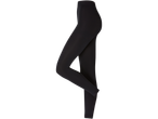 Black women's thermal leggings, side view