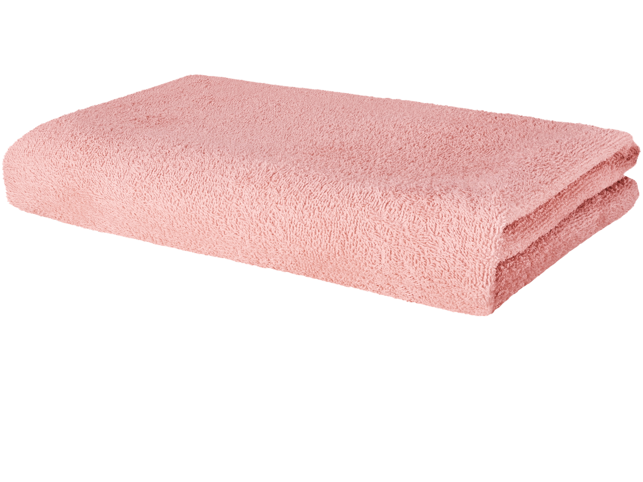Pink folded bath towel