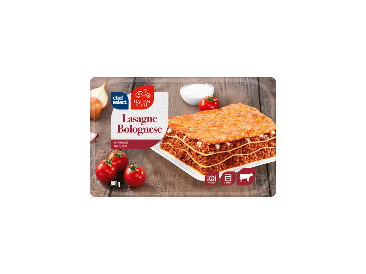 Chef Select Lasagne Bolognese de style italien au bœuf, 800g