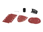 PARKSIDE sanding sheets in various shapes, an Allen key, and a black adapter