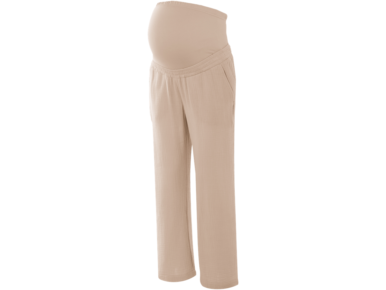 Bēšas grūtniecības bikses.