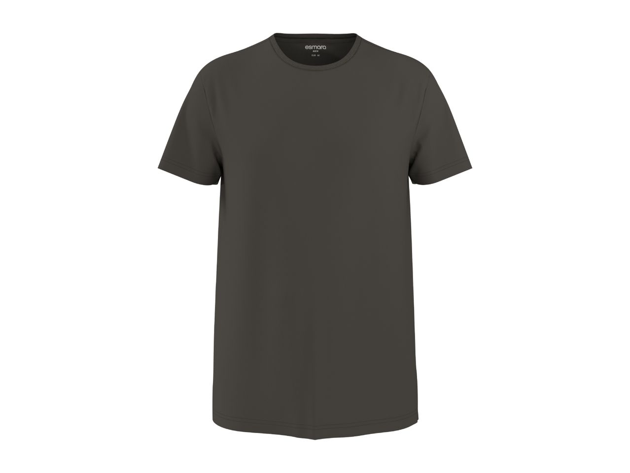 Dark grey men's short-sleeved t-shirt with a round neck
