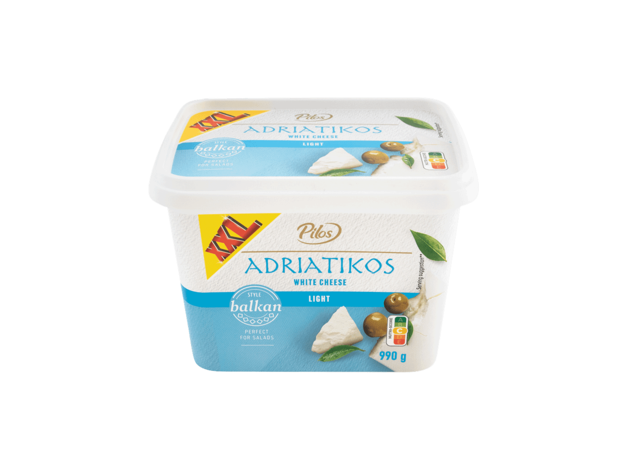 Beli sir u balkanskom stilu, lagani, savršen za salate, pakovanje od 990g.