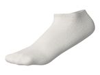 Single white ankle sock with ribbed texture