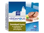 Thon fumé à l'huile de tournesol avec citron et origan, style grec, 160 g.