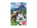 Dinosaur-klistermærker i en bog.