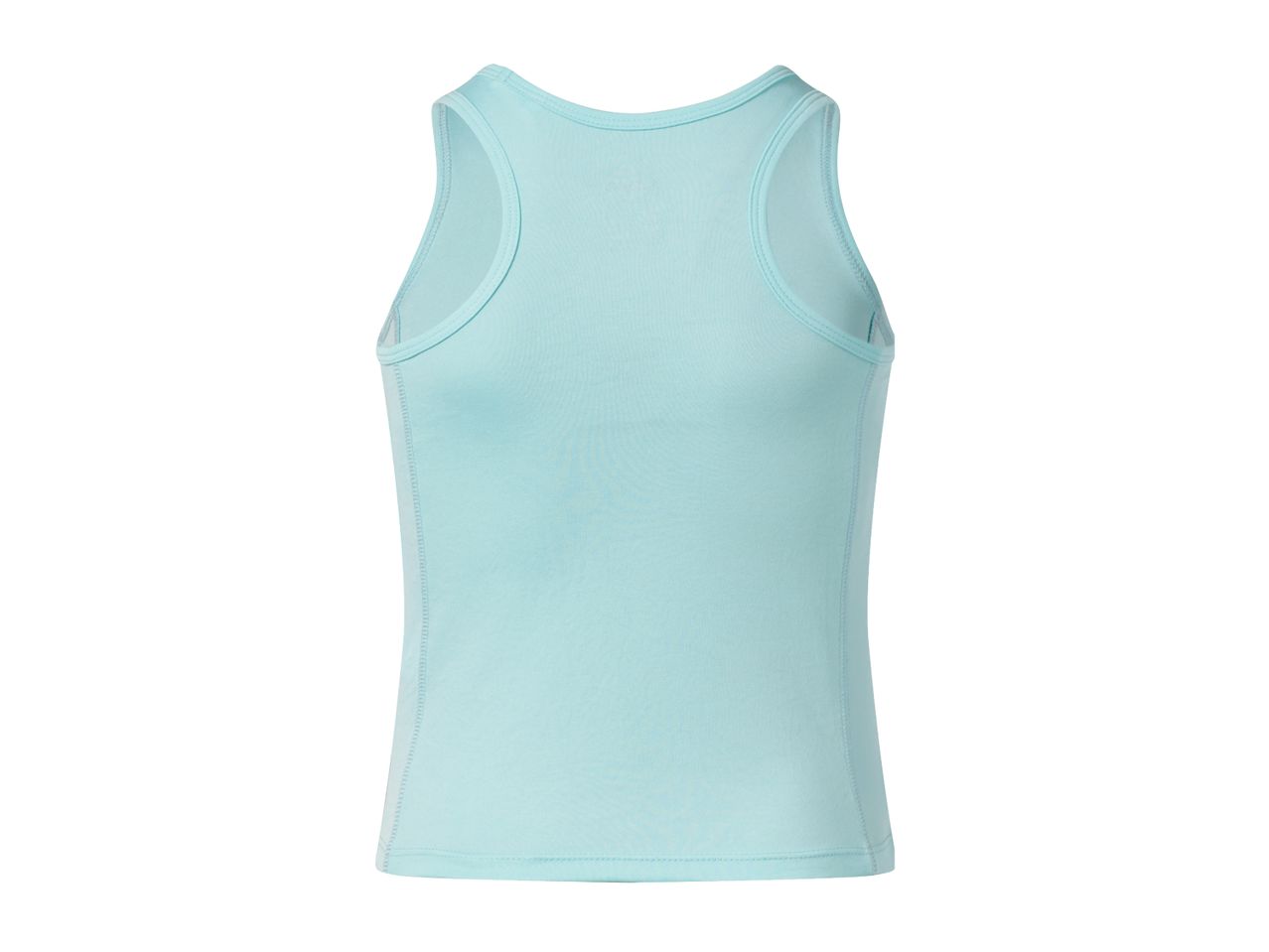 A light blue women's athletic tank top.