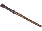A brown Harry Potter costume wand with a textured handle.