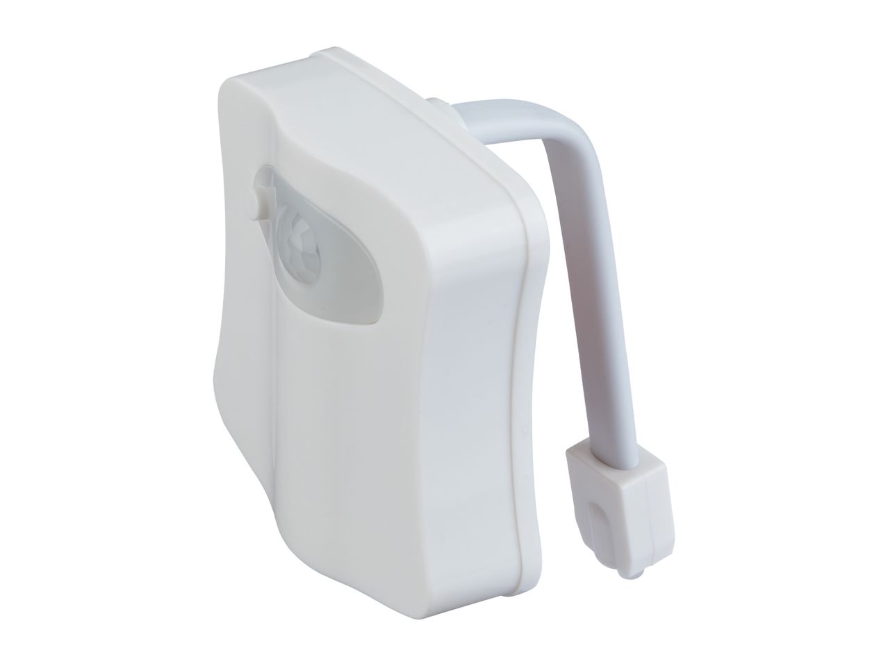 White toilet bowl night light with motion sensor