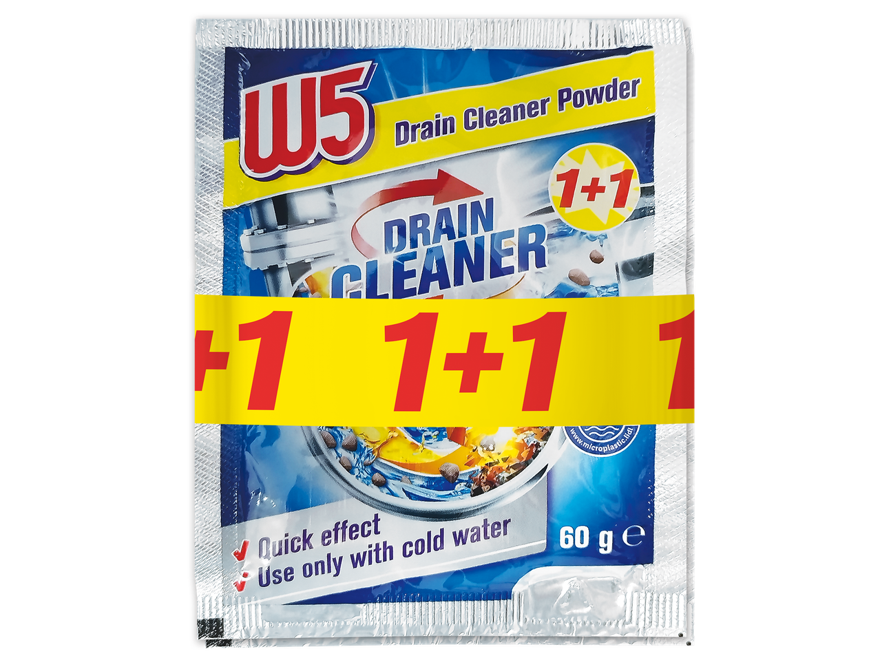 W5 Препарат за отпушване на канали, 1+1 оферта, 60гр